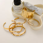 Stainless Steel Zircon Bracelet Open Bangle Non-Fading