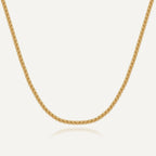 Gold-Plated Brass Cuban Link Necklace with Minimalist Detail with linked design details