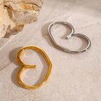 Stainless Steel Double Finger Ring Women Irregular Product Rings