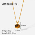 Pearl Gold-Plated Stainless Steel Necklace with Chain Detail — additional design view — jewelry finish and design detail
