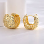 E0623 Exaggerated Design Earrings for Women Irregular Concave Surface Minimalist Retro Ear Accessories