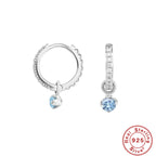S925Sterling Silver Diamond-Studded Hoop Earrings Hot-Selling Creative Style Earrings
