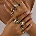 2H Color Block Ring Non-Fading Jewelry Ring Accessories for Women rings