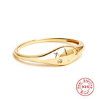 S925Sterling Silver Twelve Constellations Star Diamond Women's Ring Ring Creative Style Ring