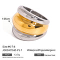 Sculptural Stainless Steel Statement Ring in Gold-Plated — Sleek Contour — jewelry construction