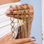 2H Stainless Steel Color Block Cuban Bracelet Jewelry for Women