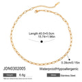 Twisted Stainless Steel Gold-Plated Necklace — detail view — jewelry finish and design detail