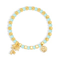 Gold-Plated Brass Palm Tree Bracelet with a refined design profile