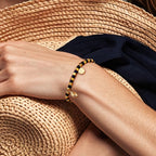 B0250 Vacation Bohemian Conch Copper Plated14k Gold Beaded Ocean New Bracelet