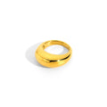Gold-Plated Brass Sculptural Ring featuring sculptural and a gold-tone finish