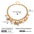 Gold-Plated Stainless Steel Necklace with Seashell Detail — alternate product view — jewelry finish and design detail