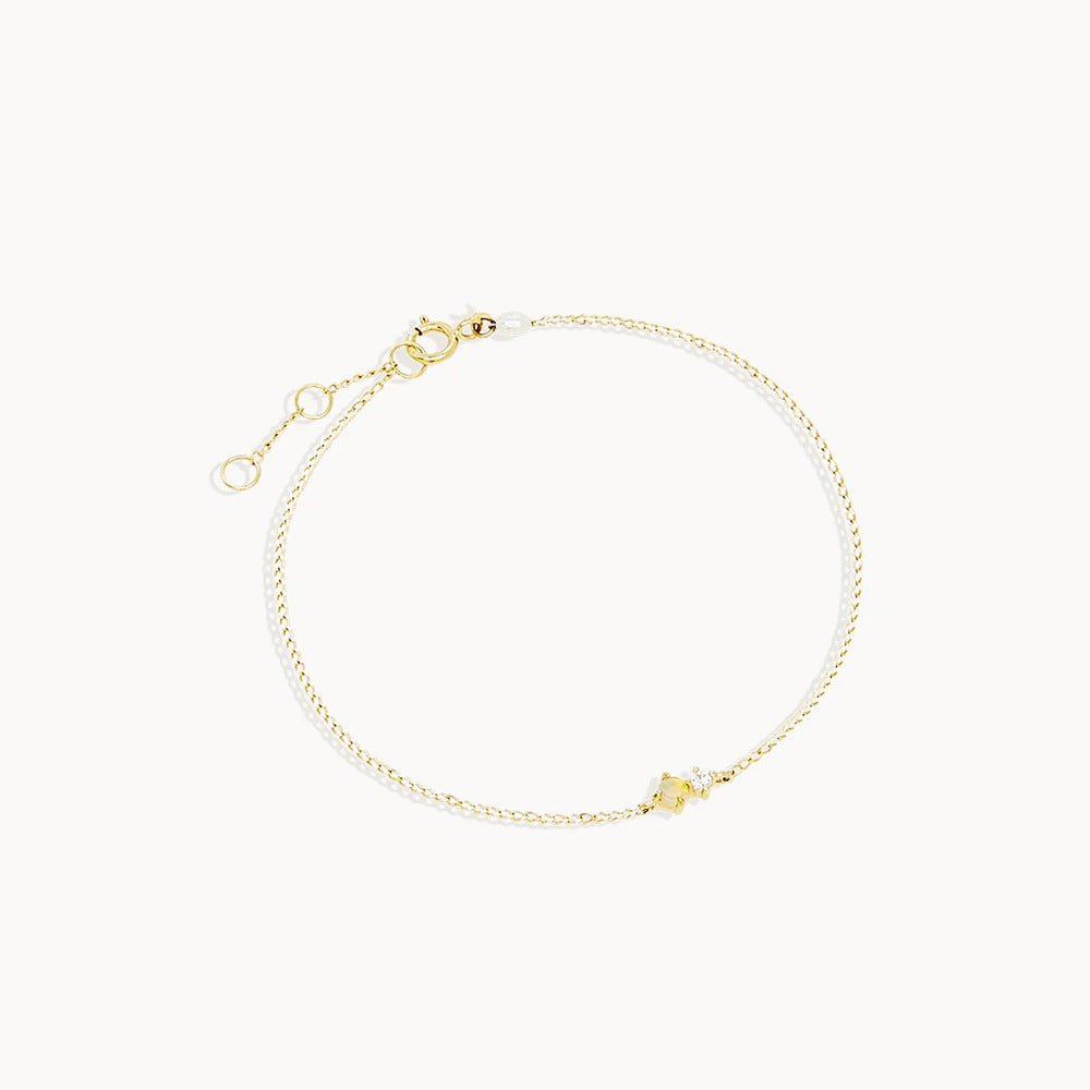 S925 Sterling Silver Birthstone Diamond Bracelet Four Prong Setting