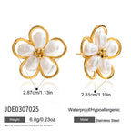 Imitation Pearl Stud Earrings Non-Fading Ear Jewelry Stainless Steel Accessories