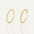 SR0050 S925Silver Line Full Diamond Couple Rings Fashionable