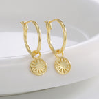E0801 New Fashion Jewelry Gold-Plated Vintage Earrings for Women Simple Sun Drop Earrings