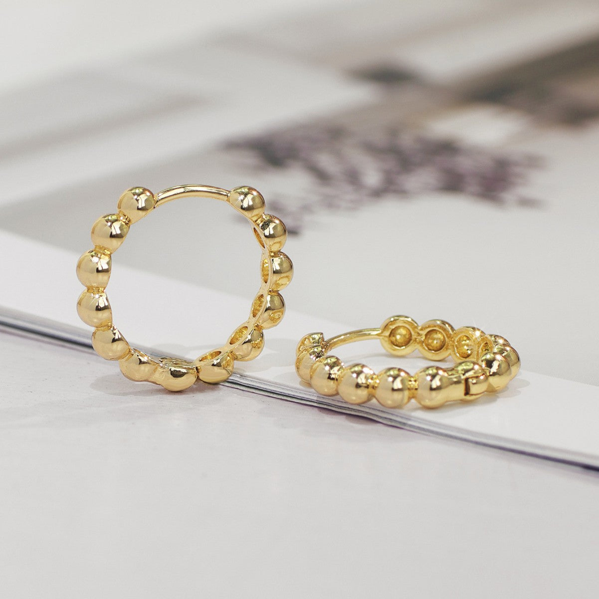 CYE0849 Hoop Earrings for Women2025New Simple Hoop Earrings Round Ear Studs