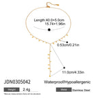 2H Zircon Necklace Accessories Women's Collarbone Chain Stainless Steel Jewelry
