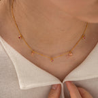2H 18K Gold Square Pink Purple Round Pendant Bracelet Versatile Non-Fading Bracelet Jewelry