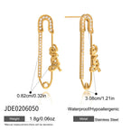 Stainless Steel Oil Drip Water Drop C Hoop Earrings Jewelry Accessories