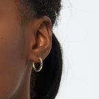 E0281  Fashion Minimalist Circle Earrings for Women Retro gold Small Hoop Earrings