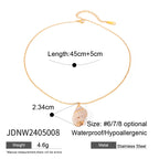 Stainless Steel Heart Necklace Simple Earrings Non-Fading Jewelry for Women