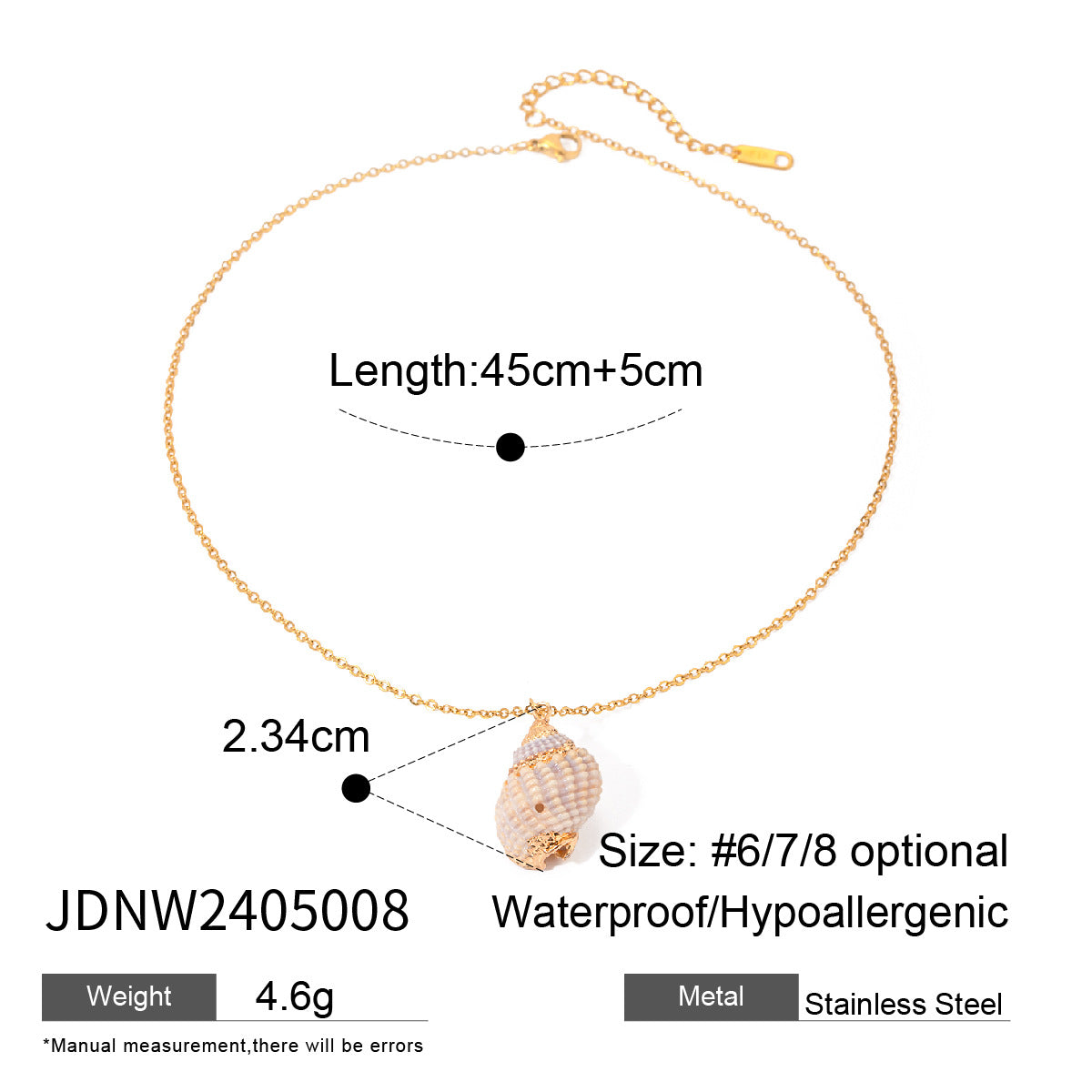 2H Stainless Steel Heart Necklace Simple Earrings Non-Fading Jewelry for Women