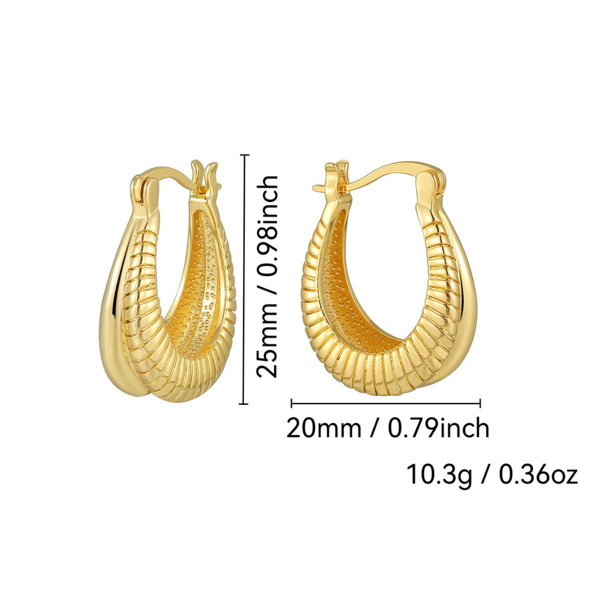 E0701 Minimalist Fashion Creative Asymmetric Earrings for Women Geometric Smooth Hollow Cool Ear Clips
