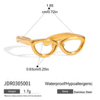 2H Jewelry Women's Stainless Steel Zircon Bracelet Ring Non-Fading Jewelry