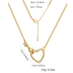 CYN0198 Heart-shaped Necklace for Women Love Heart Collarbone Chain