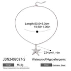 Starfish Necklace Collarbone Chain Stainless Steel Jewelry Non-Fading