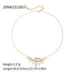 2H Necklace Accessories Collarbone Chain Non-Fading Jewelry Stainless Steel Accessories
