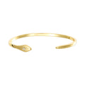 14K Gold-Plated Brass Geometric CZ Bracelet with a geometric design profile