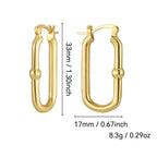 E0682 Fashion Simple Asymmetric Hoop Earrings for Women Copper Gold Plated Minimalist Style Smooth Surface Ear Cuffs