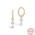 Cubic Zirconia Pendant 925 Sterling Silver Earrings — wearable scale detail — jewelry finish and design detail