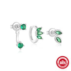 S925Sterling Silver Inlaid Diamond Star Moon Horse Eye Stud Earrings Hoop Earrings Hot-Selling Trendy Earrings Set