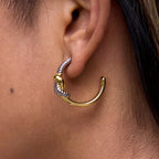 2H Original Knot Design Stainless Steel Color Block Earrings Women's Jewelry