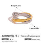 2H Color Block Ring Non-Fading Jewelry Ring Accessories for Women rings