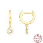 S925Sterling Silver Dagger Cross Earrings Devil's Eye Star Moon Pendant Hoop Earrings Hot-Selling Women's Earrings