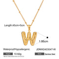 Gold-Plated Stainless Steel Initial Pendant Necklace — additional product detail 28 — jewelry finish and design detail