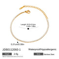 Gold-Plated Stainless Steel Bracelet with Cubic Zirconia Layered Detail — jewelry construction