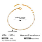 Stainless Steel Zircon Stacking Bracelet Jewelry Non-Fading