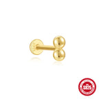 925Sterling Silver Tassel Water Drop Zircon Cartilage Piercing Flat Spiral Piercing Earrings Hot Selling Ear Bone Studs