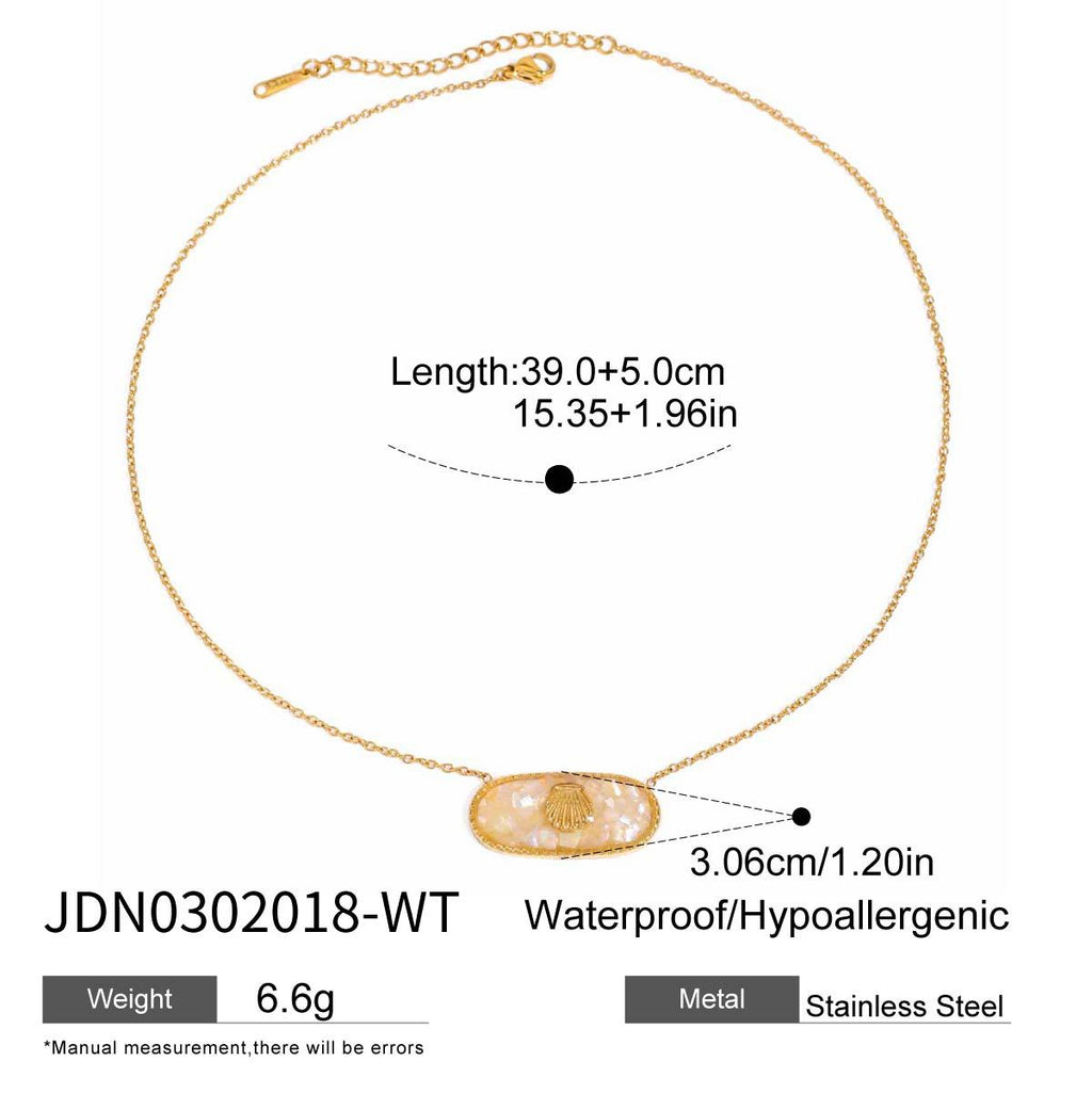 Stainless Steel Heart Necklace Simple Earrings Non-Fading Jewelry for Women
