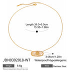 Stainless Steel Heart Necklace Simple Earrings Non-Fading Jewelry for Women