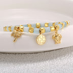 CYB0236 Beach Vacation Trendy Beaded Coconut Tree Sea Turtle Bracelet Fashion Bracelet