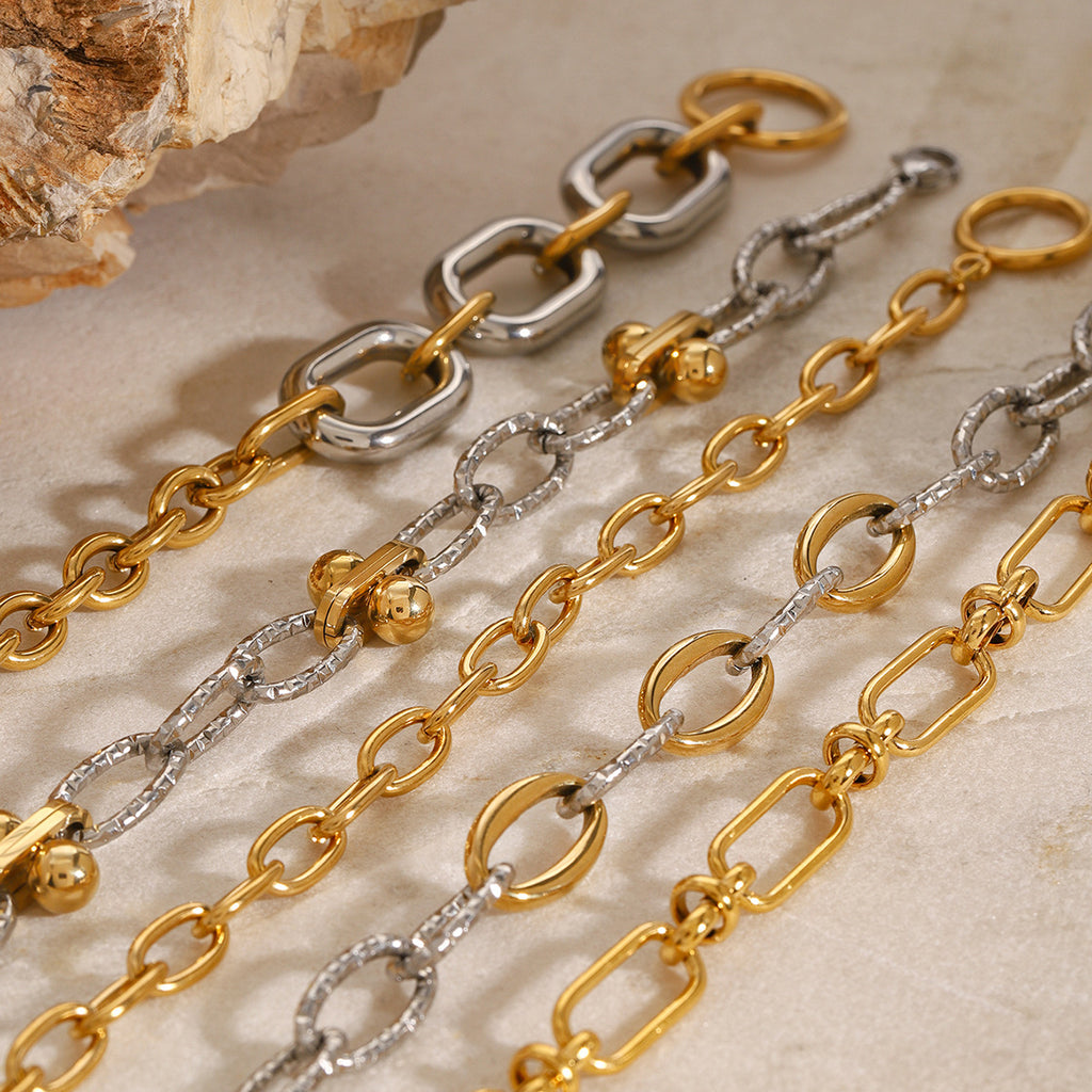 Stainless Steel Cuban Bracelet Metal Chain bracelet