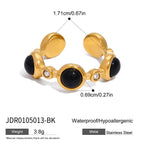 2H Rhinestone Ring Non-Fading Jewelry Women's Jewelry Stainless Steel ring