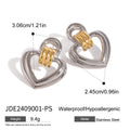 Gold-Plated Stainless Steel Hoop Earrings with Enamel Detail — finish and profile — jewelry finish and design detail