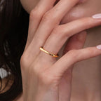CYR0601 Horizontal Gold-Plated Ring Simple New Style Ring
