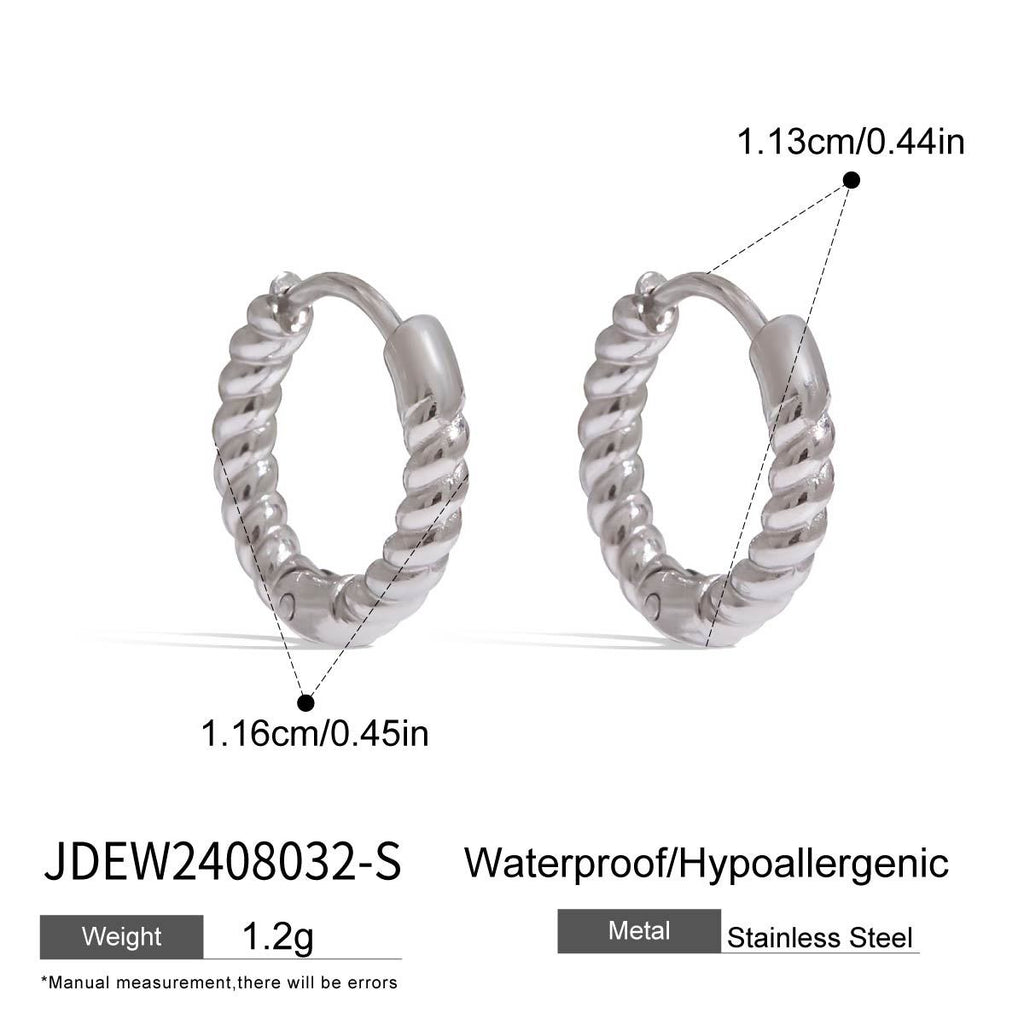 Stainless Steel Circle Earrings Ear Jewelry Stud Design Accessories
